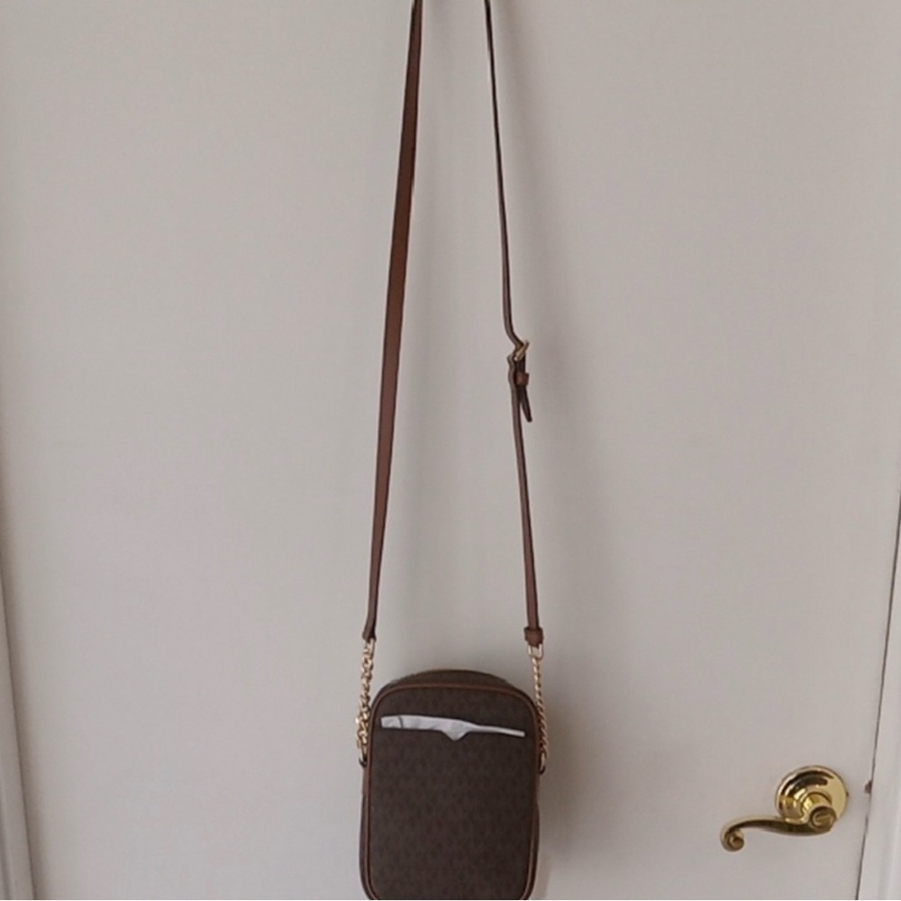 NWT Michael Kors Dark Brown Crossbody Bag - Picture 6 of 10